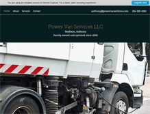 Tablet Screenshot of powervacservices.com